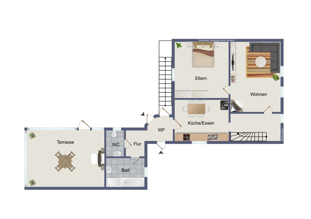 Erdgeschoss (kein Maßstab)