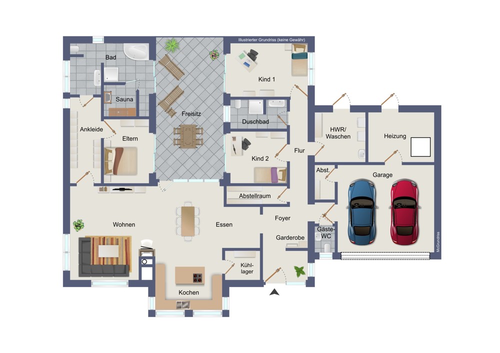 Erdgeschoss (kein Maßstab)