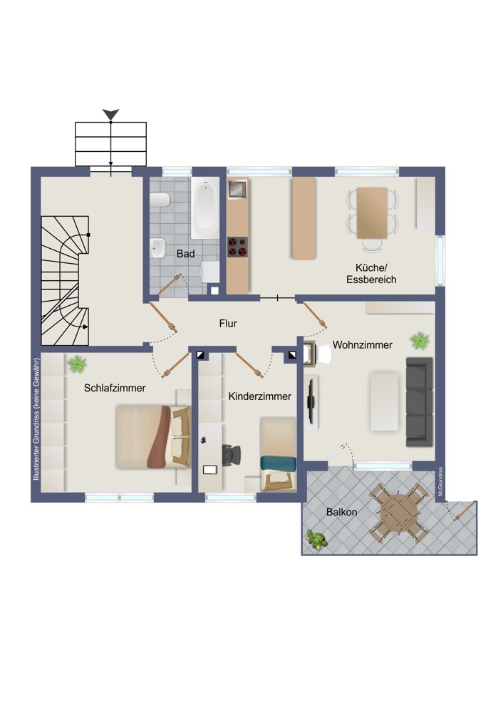 Erdgeschoss (kein Maßstab)