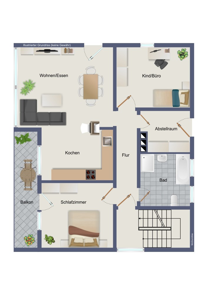 Erdgeschoss (kein Maßstab)