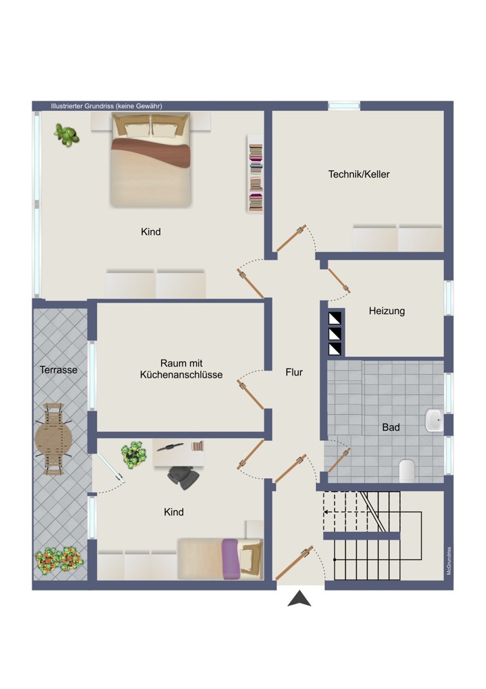 Untergeschoss (kein Maßstab)